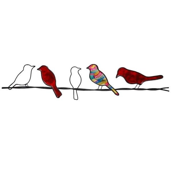 Eco Style Home Eangee Home Design esh188 Birds On A Wire Red m7005 r